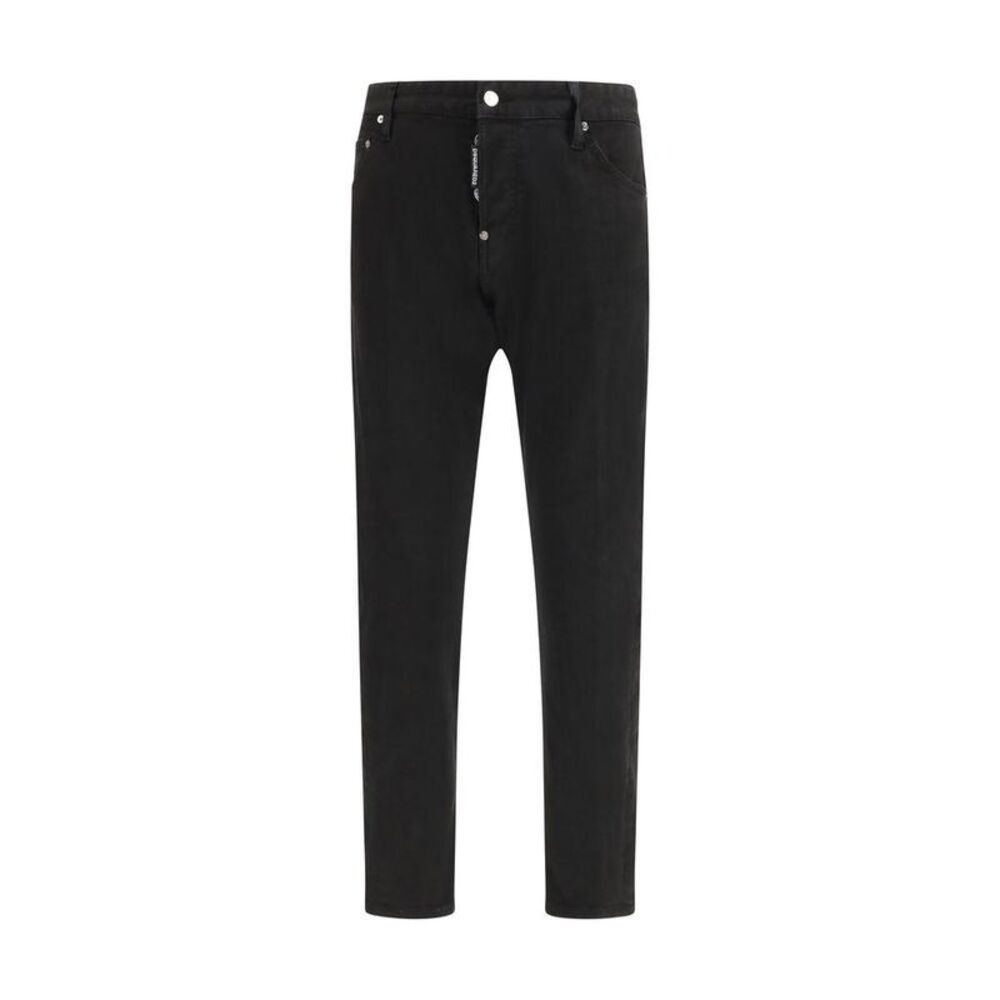 Dsquared² Cotton Slim Fit Jeans Men Black Bottoms